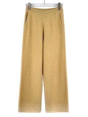 Loro Piana yellow cashmere knit pants